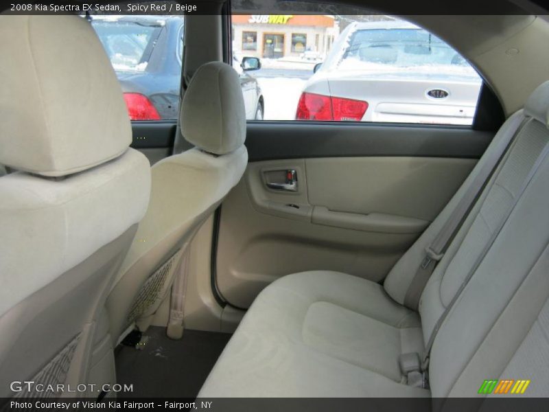 Spicy Red / Beige 2008 Kia Spectra EX Sedan