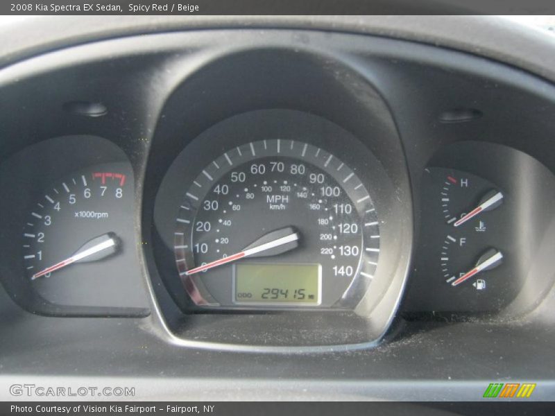 Spicy Red / Beige 2008 Kia Spectra EX Sedan