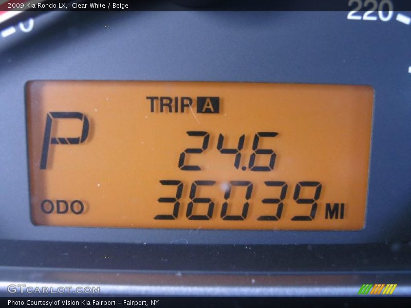 Clear White / Beige 2009 Kia Rondo LX