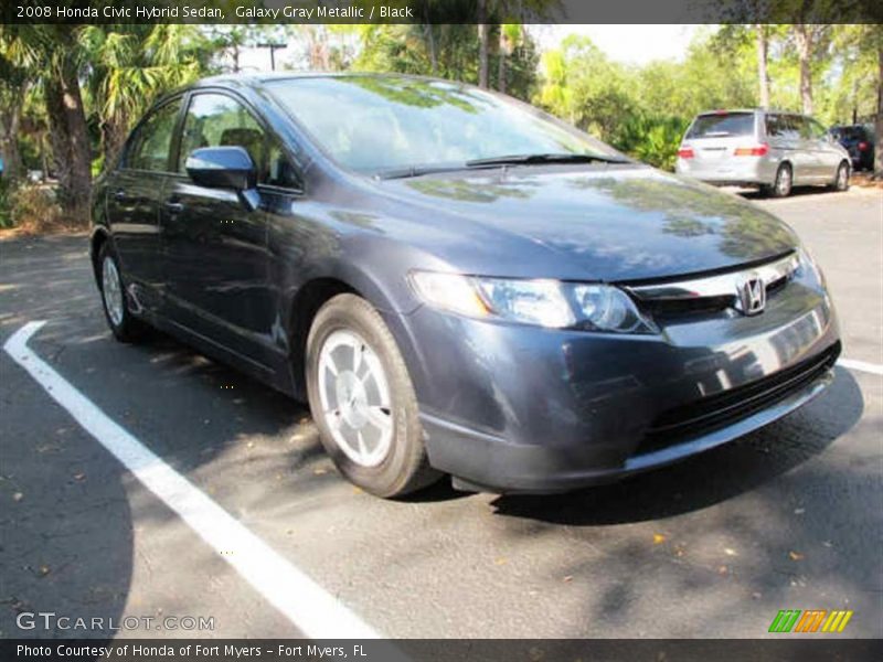 Galaxy Gray Metallic / Black 2008 Honda Civic Hybrid Sedan