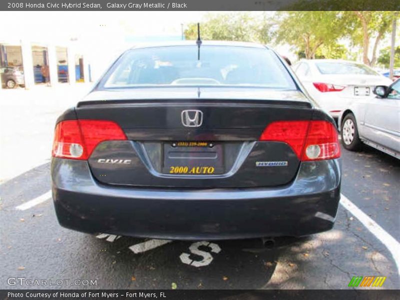 Galaxy Gray Metallic / Black 2008 Honda Civic Hybrid Sedan