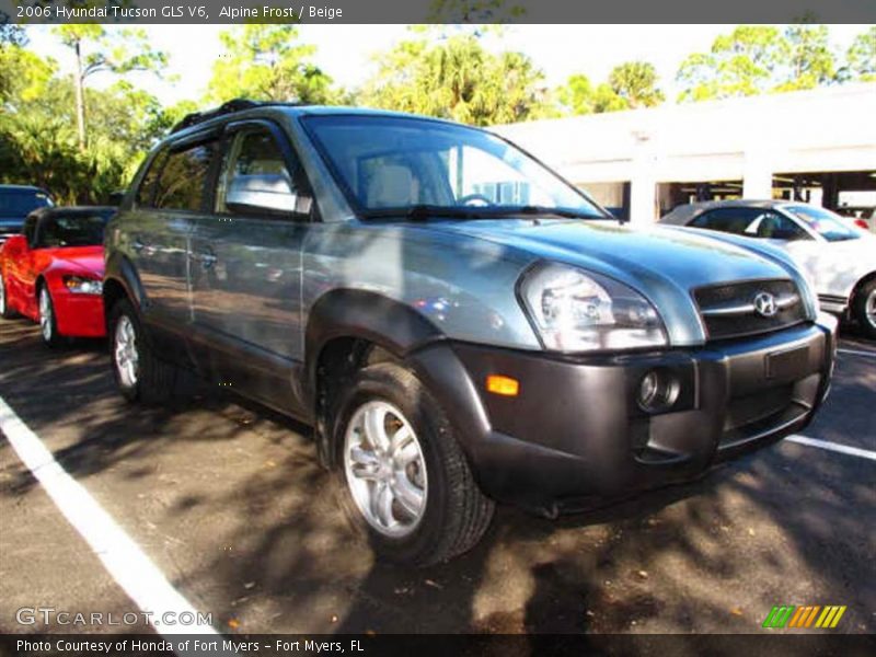 Alpine Frost / Beige 2006 Hyundai Tucson GLS V6