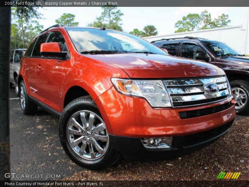 Blazing Copper Metallic / Charcoal Black 2007 Ford Edge SEL