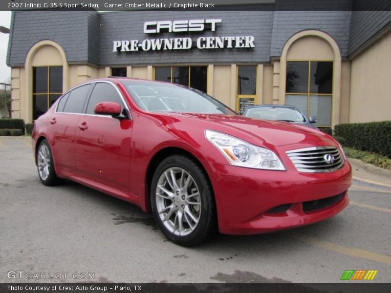 Garnet Ember Metallic / Graphite Black 2007 Infiniti G 35 S Sport Sedan