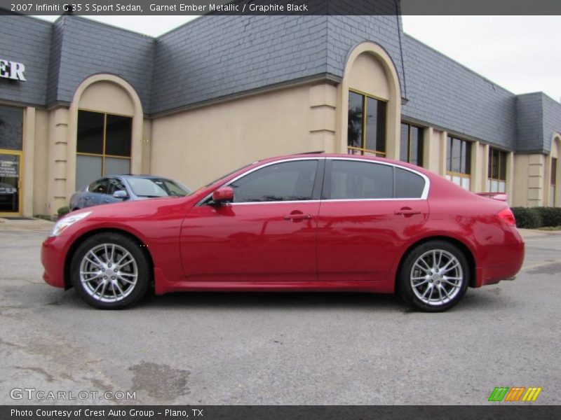 Garnet Ember Metallic / Graphite Black 2007 Infiniti G 35 S Sport Sedan