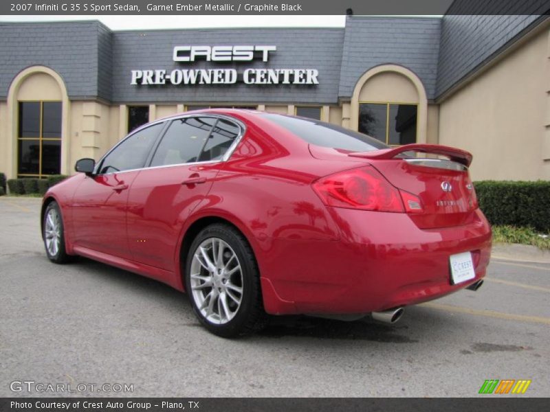 Garnet Ember Metallic / Graphite Black 2007 Infiniti G 35 S Sport Sedan
