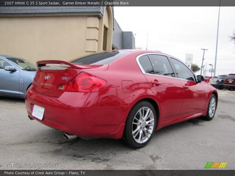 Garnet Ember Metallic / Graphite Black 2007 Infiniti G 35 S Sport Sedan