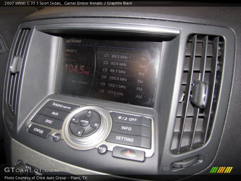 Garnet Ember Metallic / Graphite Black 2007 Infiniti G 35 S Sport Sedan