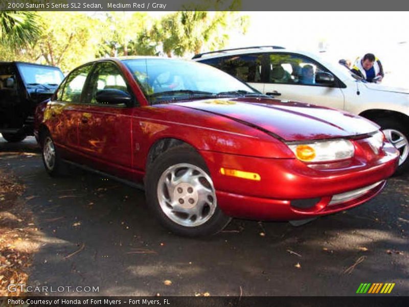 Medium Red / Gray 2000 Saturn S Series SL2 Sedan