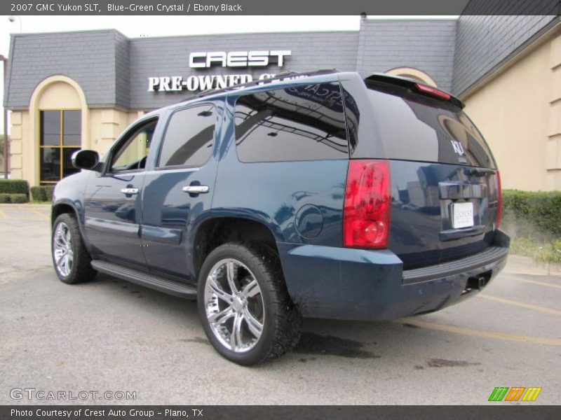 Blue-Green Crystal / Ebony Black 2007 GMC Yukon SLT
