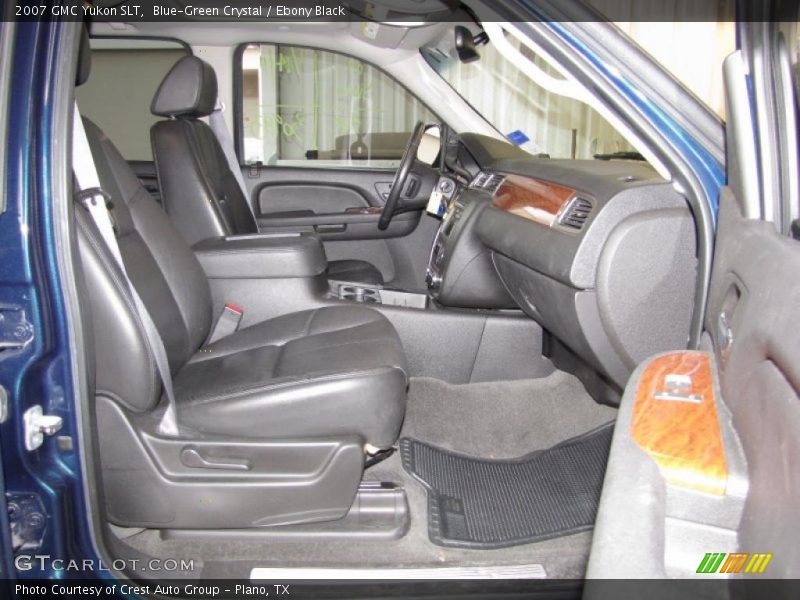 Blue-Green Crystal / Ebony Black 2007 GMC Yukon SLT