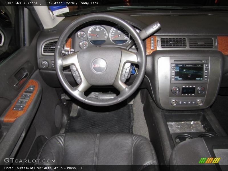 Blue-Green Crystal / Ebony Black 2007 GMC Yukon SLT