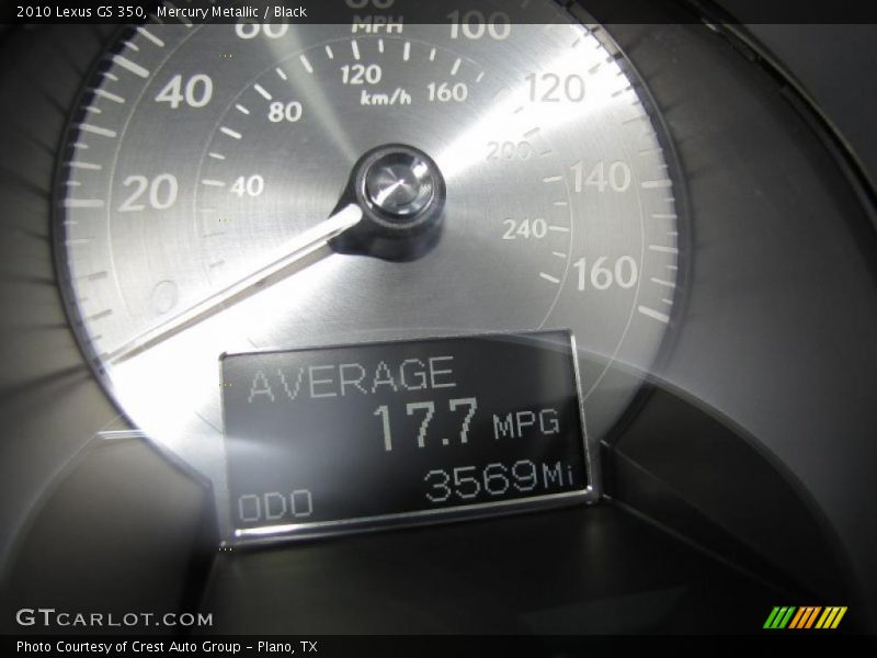 Mercury Metallic / Black 2010 Lexus GS 350