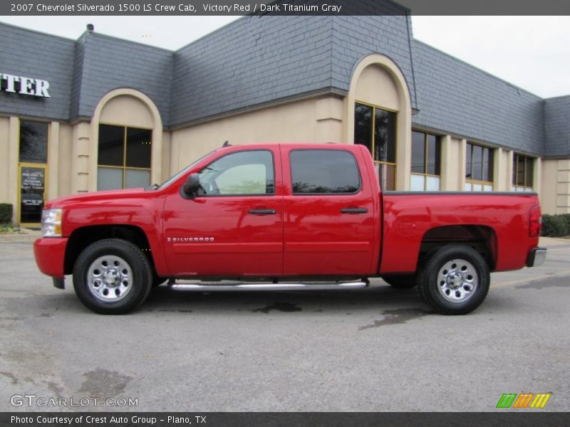 Victory Red / Dark Titanium Gray 2007 Chevrolet Silverado 1500 LS Crew Cab