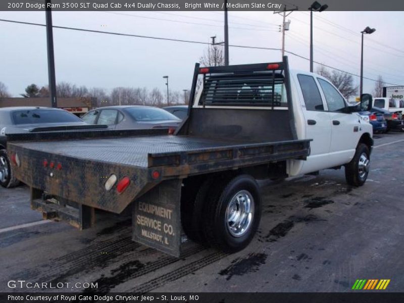 Bright White / Medium Slate Gray 2007 Dodge Ram 3500 SLT Quad Cab 4x4 Dually Chassis