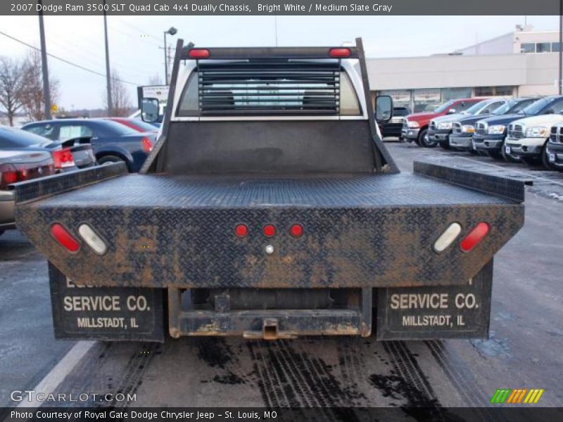 Bright White / Medium Slate Gray 2007 Dodge Ram 3500 SLT Quad Cab 4x4 Dually Chassis