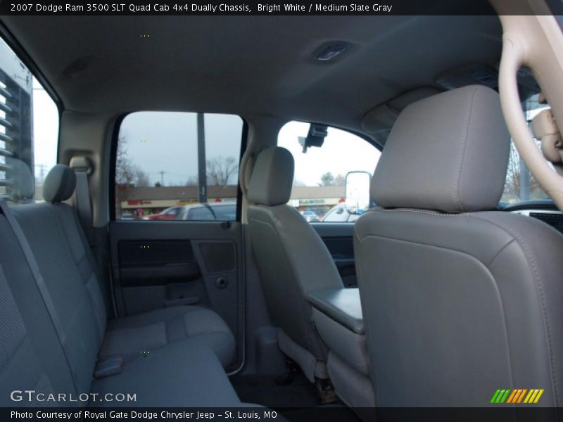 Bright White / Medium Slate Gray 2007 Dodge Ram 3500 SLT Quad Cab 4x4 Dually Chassis