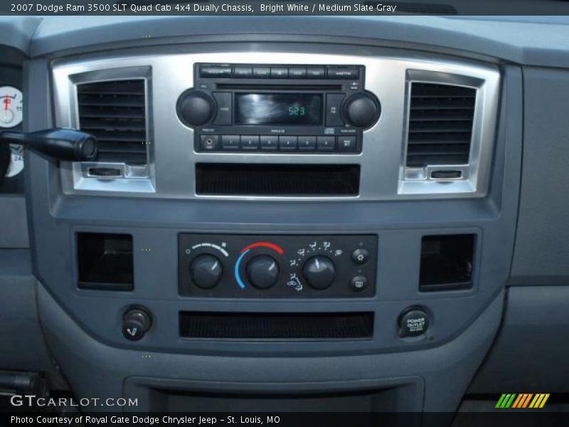 Bright White / Medium Slate Gray 2007 Dodge Ram 3500 SLT Quad Cab 4x4 Dually Chassis