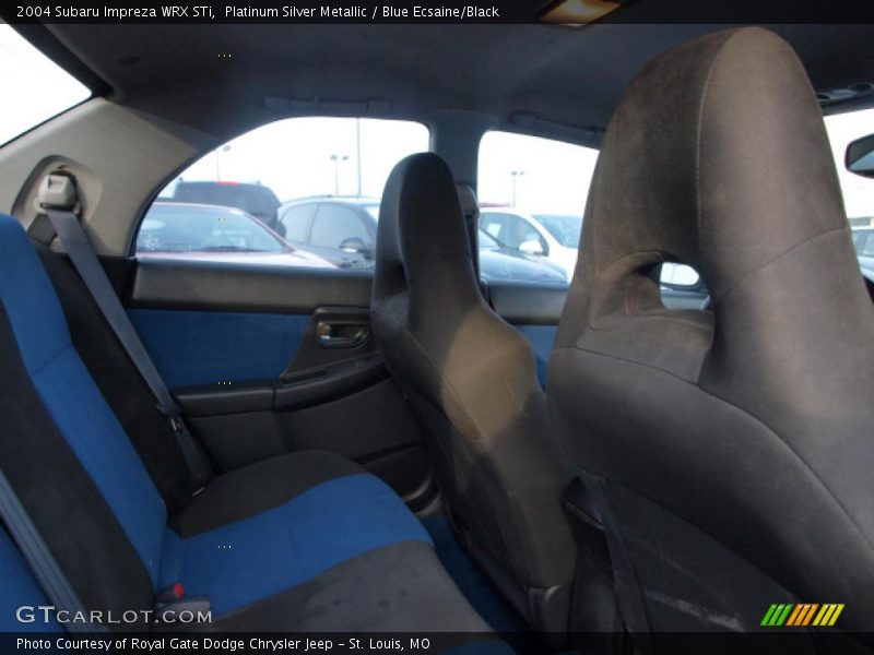 Platinum Silver Metallic / Blue Ecsaine/Black 2004 Subaru Impreza WRX STi