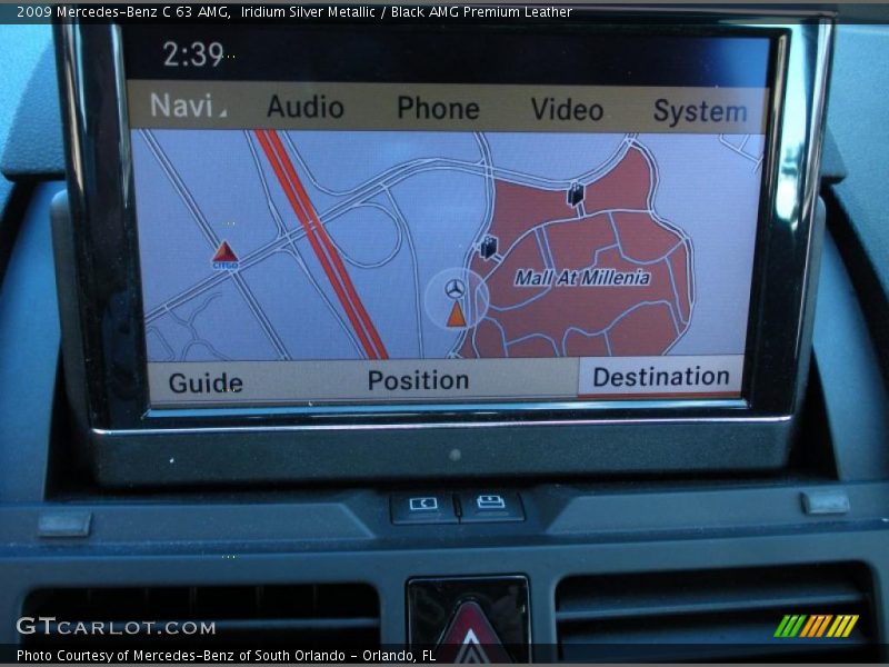 Navigation of 2009 C 63 AMG