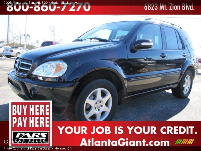 Black / Java 2003 Mercedes-Benz ML 500 4Matic