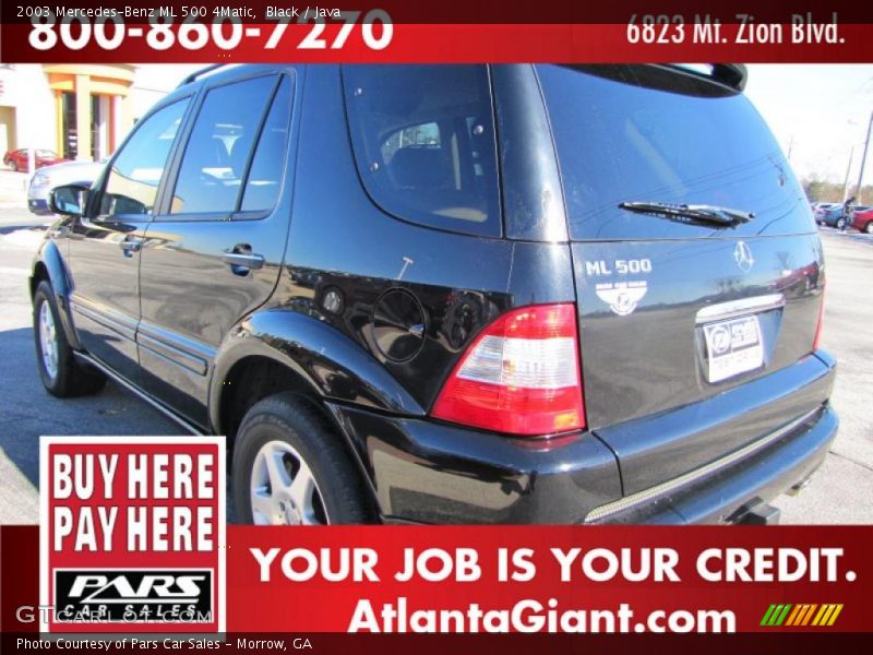 Black / Java 2003 Mercedes-Benz ML 500 4Matic