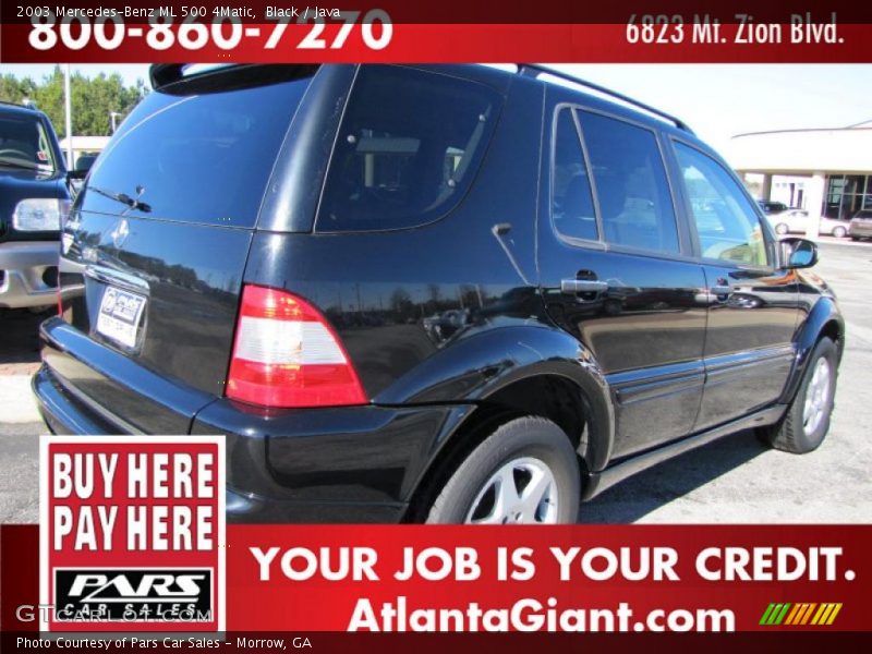 Black / Java 2003 Mercedes-Benz ML 500 4Matic
