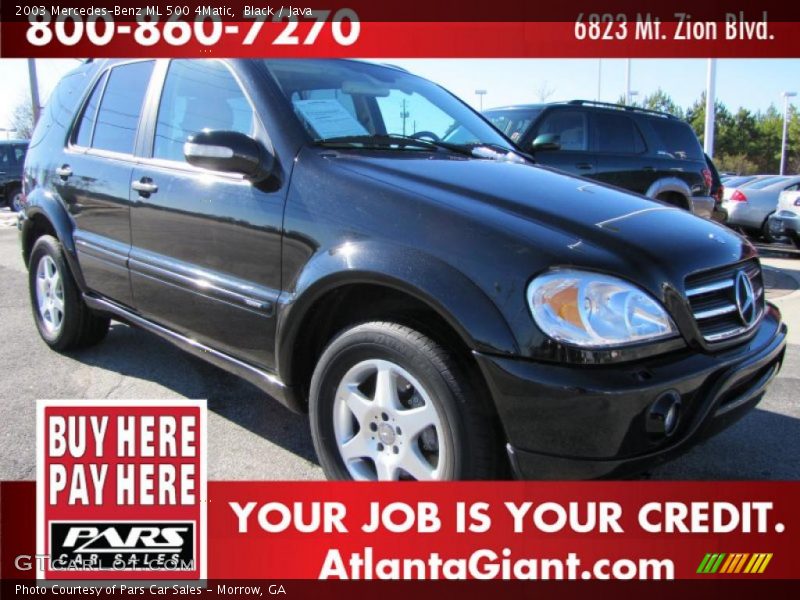 Black / Java 2003 Mercedes-Benz ML 500 4Matic