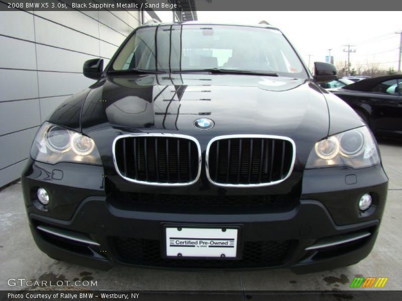 Black Sapphire Metallic / Sand Beige 2008 BMW X5 3.0si