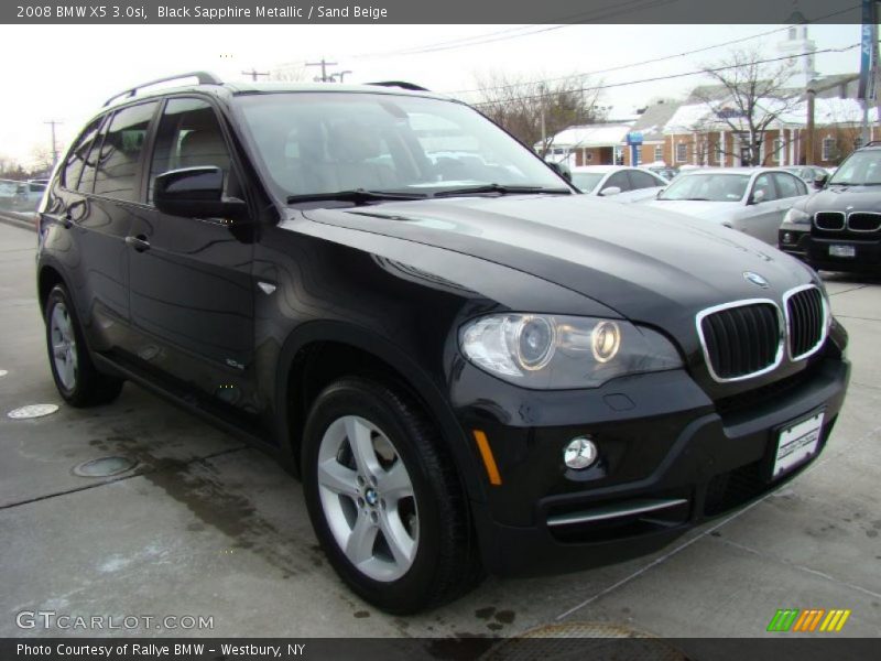 Black Sapphire Metallic / Sand Beige 2008 BMW X5 3.0si