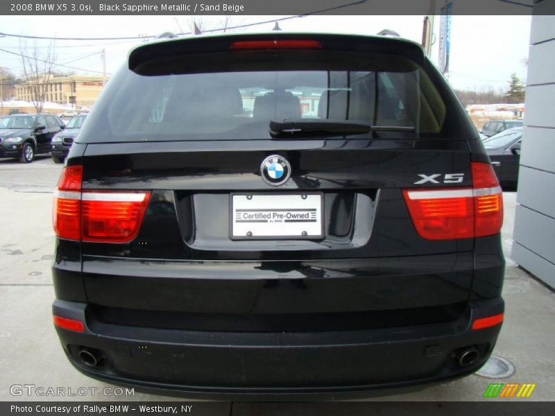 Black Sapphire Metallic / Sand Beige 2008 BMW X5 3.0si