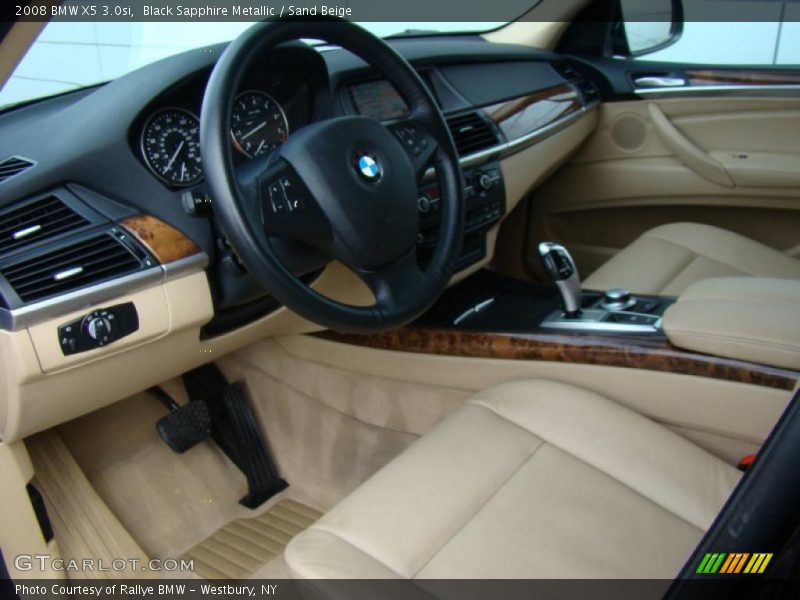 Black Sapphire Metallic / Sand Beige 2008 BMW X5 3.0si