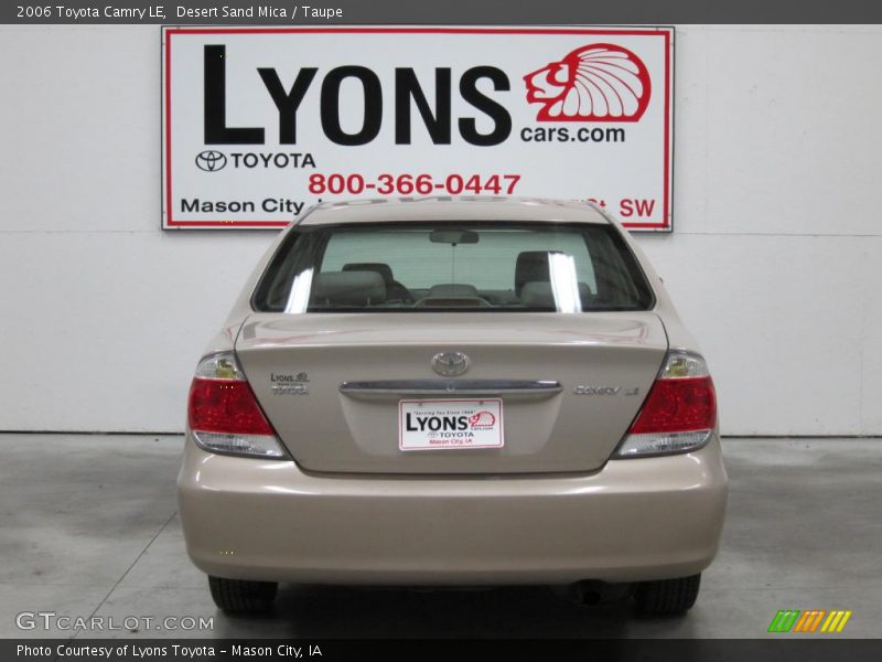 Desert Sand Mica / Taupe 2006 Toyota Camry LE