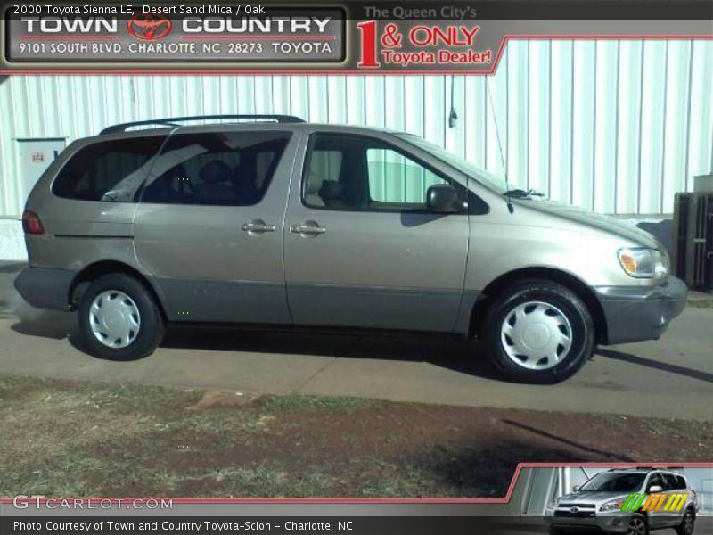 Desert Sand Mica / Oak 2000 Toyota Sienna LE