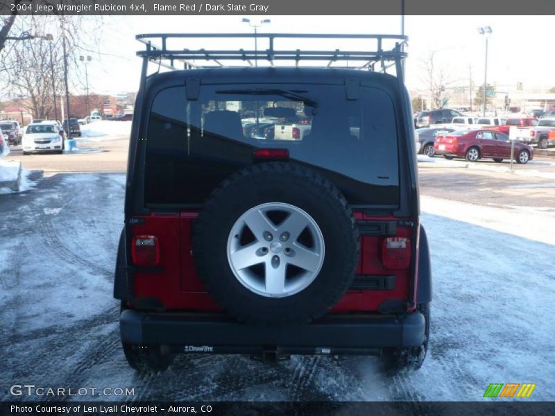 Flame Red / Dark Slate Gray 2004 Jeep Wrangler Rubicon 4x4