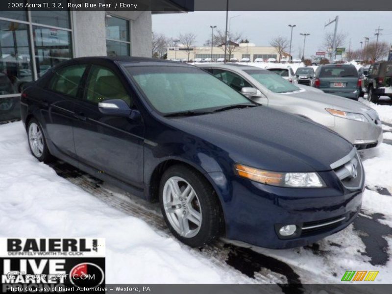 Royal Blue Pearl / Ebony 2008 Acura TL 3.2