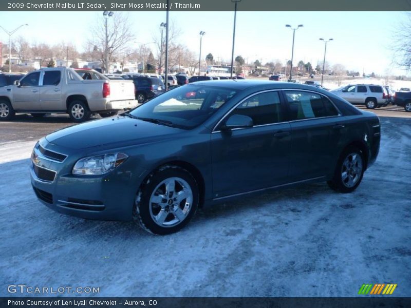 Silver Moss Metallic / Titanium 2009 Chevrolet Malibu LT Sedan