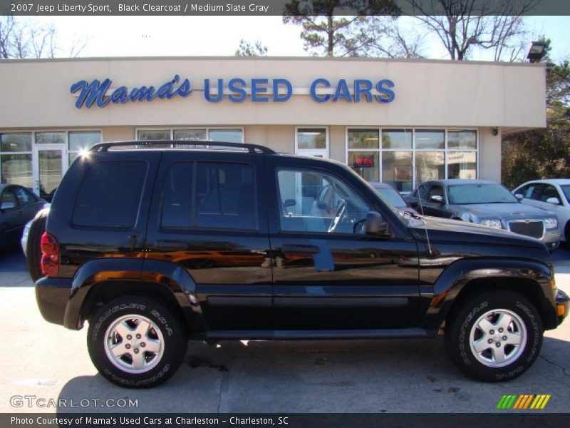 Black Clearcoat / Medium Slate Gray 2007 Jeep Liberty Sport