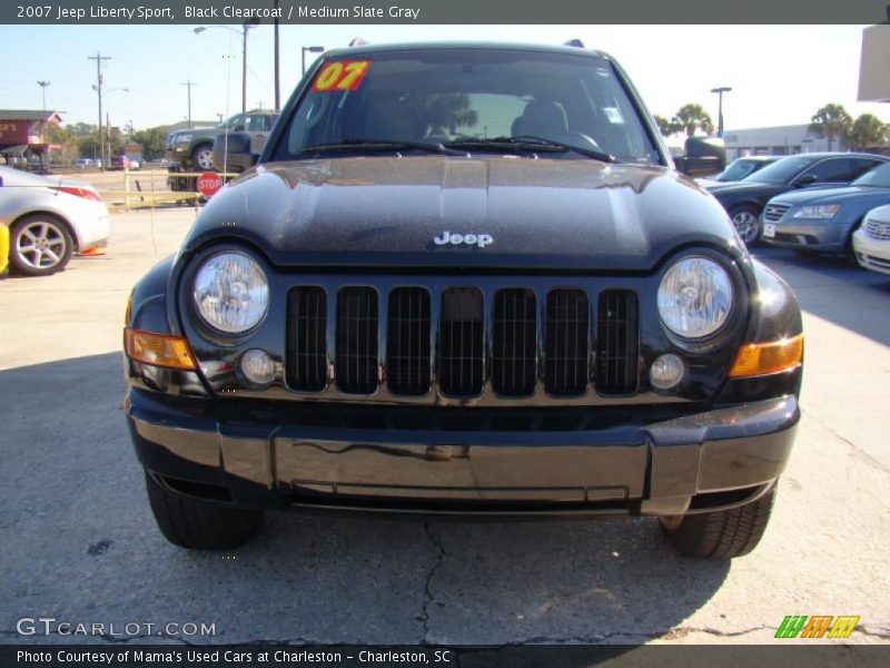 Black Clearcoat / Medium Slate Gray 2007 Jeep Liberty Sport