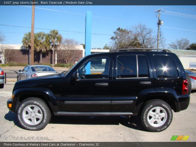 Black Clearcoat / Medium Slate Gray 2007 Jeep Liberty Sport