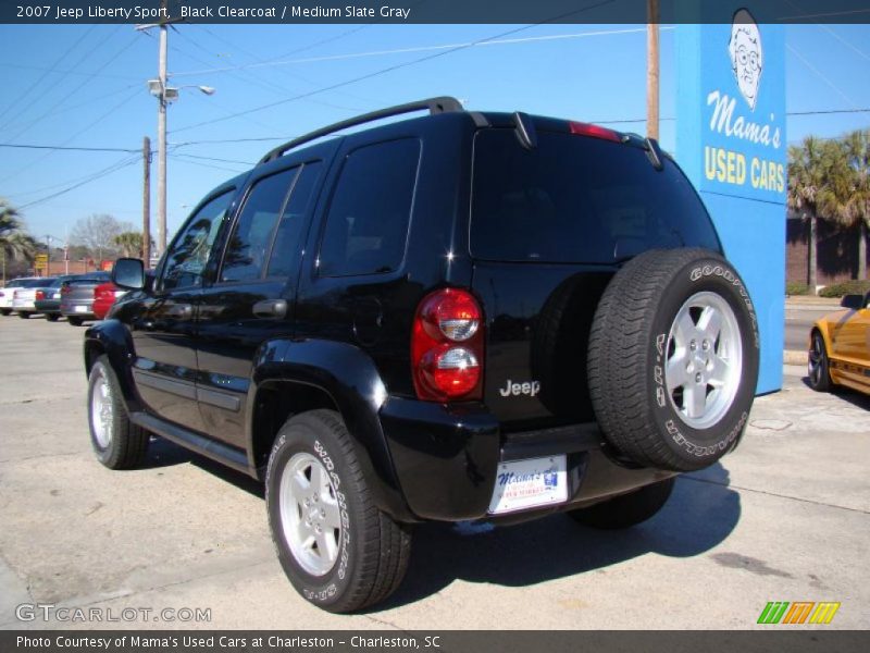 Black Clearcoat / Medium Slate Gray 2007 Jeep Liberty Sport