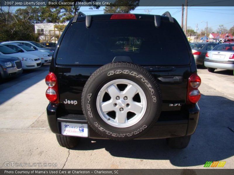 Black Clearcoat / Medium Slate Gray 2007 Jeep Liberty Sport