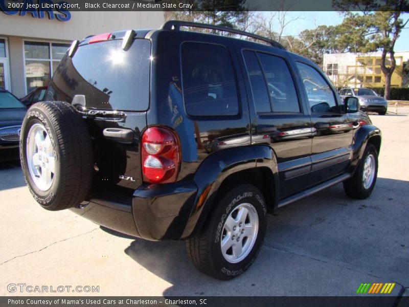 Black Clearcoat / Medium Slate Gray 2007 Jeep Liberty Sport
