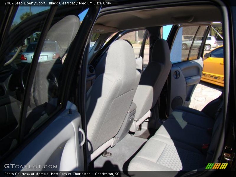 Black Clearcoat / Medium Slate Gray 2007 Jeep Liberty Sport