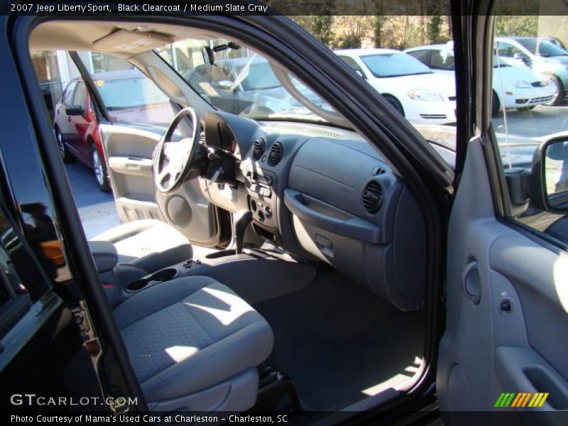 Black Clearcoat / Medium Slate Gray 2007 Jeep Liberty Sport