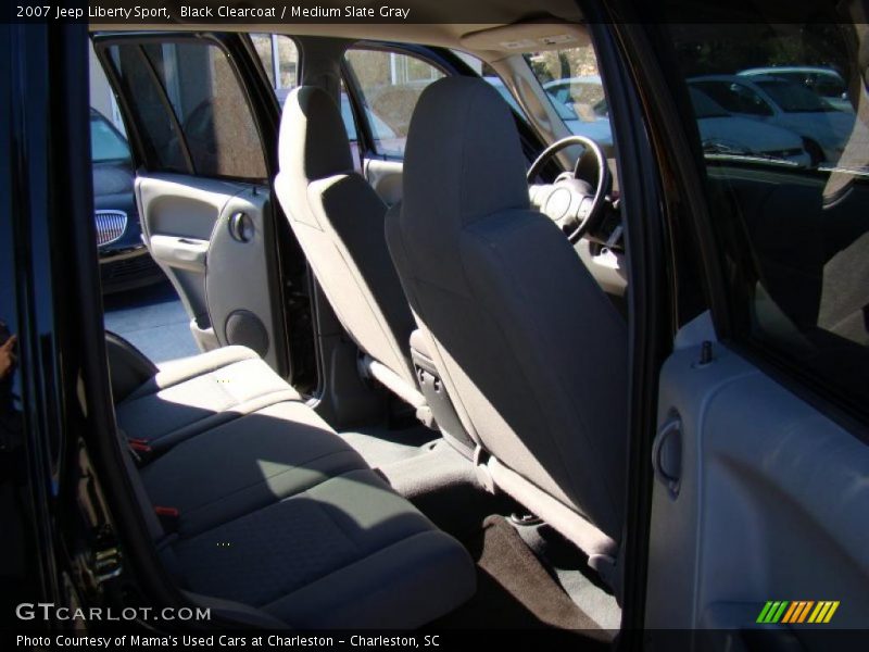 Black Clearcoat / Medium Slate Gray 2007 Jeep Liberty Sport