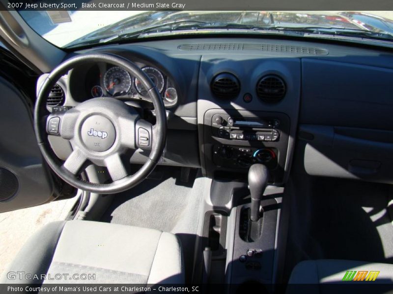 Black Clearcoat / Medium Slate Gray 2007 Jeep Liberty Sport