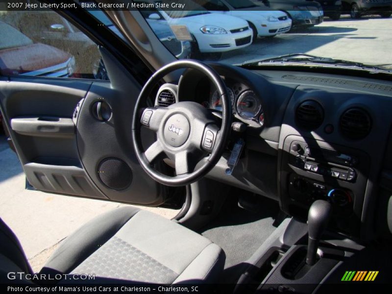 Black Clearcoat / Medium Slate Gray 2007 Jeep Liberty Sport