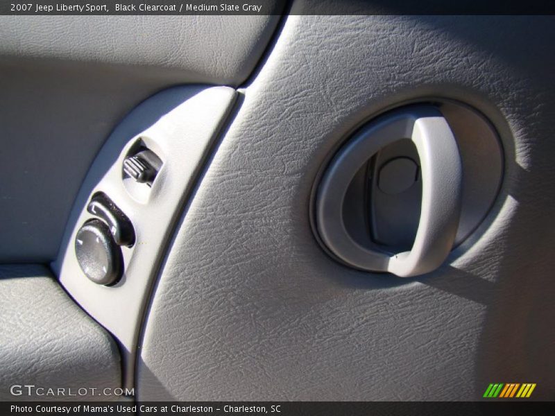 Black Clearcoat / Medium Slate Gray 2007 Jeep Liberty Sport