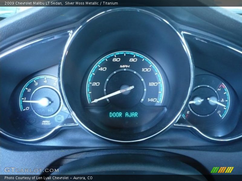 Silver Moss Metallic / Titanium 2009 Chevrolet Malibu LT Sedan